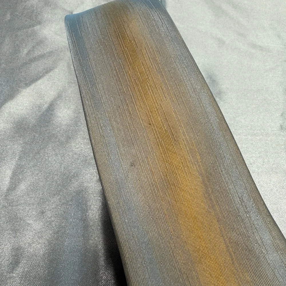 Executive Neckwear Gold & Gray Skinny Men's Tie All Silk Wm.H.Block Indianapolis